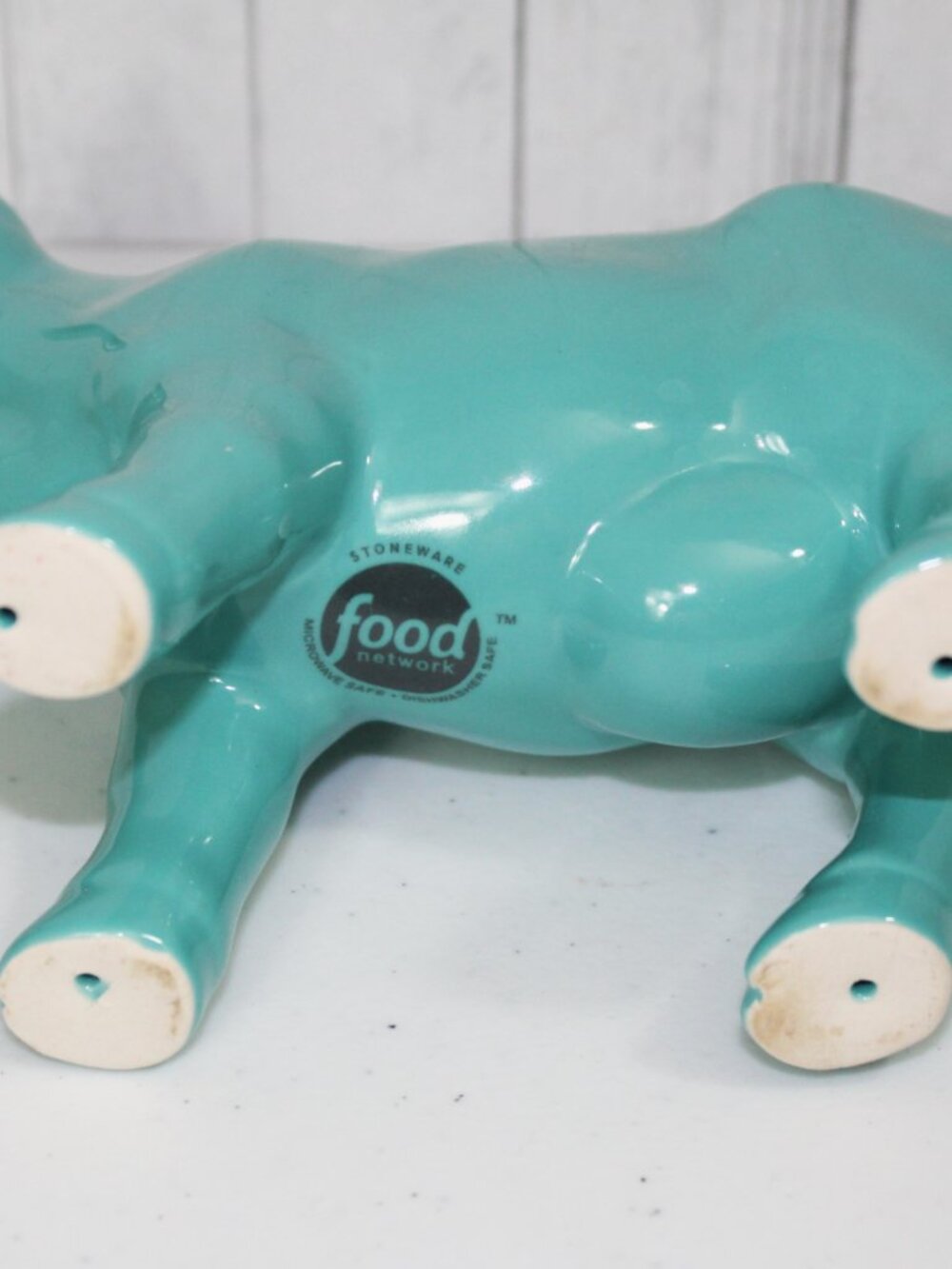 Cow Creamer from Food Network Turquoise Teal Aqua Blue - Picture 6 of 8
